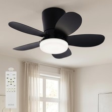 64CM Modern Goes Uzaktan Kumandalı 5 Kanatlı Tavan Vantilatörü ve LED Lamba Işık 42W