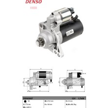 Denso Marş Motoru 11DİŞ 1.7kw Polo 4 Caddy 3 B6 Jetta Mk5 Ibiza 3-4 Leon 2 Fabia Octavia 2 Tdi DSN3007