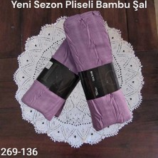 Lady Coco Pliseli Bambu Şal 269-136 (Açık Leylak)