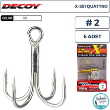 Decoy X-S51 Quattro Dörtlü Iğne Tın #2 (6 Adet)
