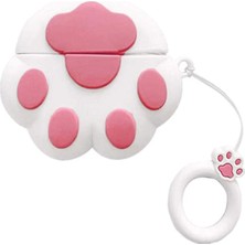 Kılıf Benim Airpods 4.nesil ile Uyumlu Kılıf Kedi Patisi Sevimli Figürlü Silikon Kılıf