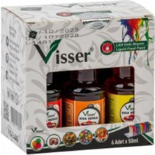  misyon visser likit gıda boyası karışık 6 renk msy-0132