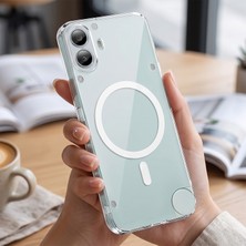 Caseonn Nothing Cmf Phone 1 Kılıf MagSafe Özellikli Sararmaz Kristal Sert Kapak Şeffaf