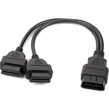 Jfınd Y-Kablo Obd Obd2 Uzatma Kablosu, Araba 16 Pin Obd2 Obdıı Erkek - Çift Dişi Y-Splitter Adaptör Uzatma Kablosu Obd-Iı Teşhis Aracı Motor Sistemi Teşhis Araçları