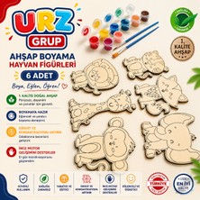 Urz Grup Ahşap Kendin Yap Hayvanlar Boyama Seti Eğitici Montessori Çocuk Gelişim Oyuncağı