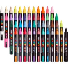 Uni Posca Markör Kalem 5m Set 1.8-2.5 mm Keçe Uçlu (48'li Set)