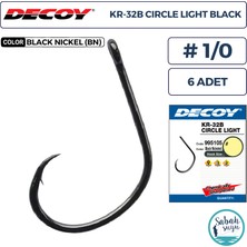 Decoy KR-32B Circle Light Delikli Olta Iğnesi Bn #1/0 (6 Adet)