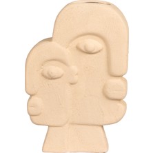 Herdekora Dekoratif Seramik Vazo Picasso Krem 19X29 Cm.
