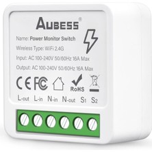 Mucize Tuya Aubess Wi-Fi 16A Mini Akıllı Anahtar: Entegre Enerji Izleme Özelliği ve Alexa & Google ile Uyumlu