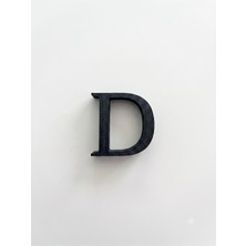 OZN 3D Tasarım Dekoratif Harf 'd' Tinos Font (4 Cm)- Siyah