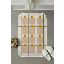 Zevahir Mobilya Dekorasyon Modern Kaymaz Taban Banyo Paspası 60X40 cm - Lavabo, Duş, Klozet Önü ve Abdest Için Yumuşak Dokulu Çok Amaçlı Paspas