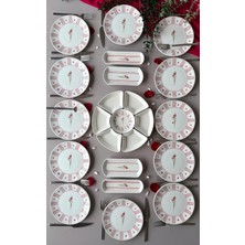 Hooly Home Lavinya Model 12 Kişilik 23 Parça Röfyeli Modern Kahvaltı - Brunch Takımı (Fuşya)