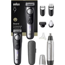Braun BT9520 Suya Dayanıklı Series 9 Traş Makinesi + Burun ve Kulak Kılı Alma Makinesi Erkek Bakım Seti
