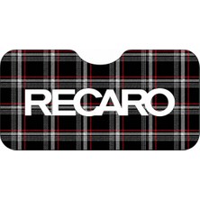 Oem Recaro Ekose Desenli Tasarımlı Katlanabilir Ön Cam Güneşliği