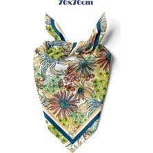 Tua İpek Chromoflora Desen 70*70CM Bandana/fular