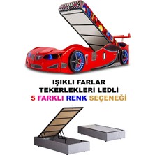 İnegöl'den Eve Gt2 - Bmw - Arabalı Yatak  - Tekerlekleri Ledli + Bazalı