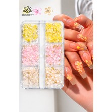 Misyul Tırnak Süsleme Yarı Saydam Çiçek Charm Seti, Nail Art Tırnak Süslemesi