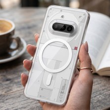 Caseonn Nothing Phone (3A) Kılıf MagSafe Özellikli Sararmaz Kristal Sert Kapak Şeffaf