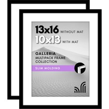 Americanflat 13X16 Resim Çerçevesi 2 Inç Siyah Set - Mat ile 10X13 Resim Çerçevesi Veya 13X16 Mat Olmayan Çerçeve Olarak Kullanın - Yatay Veya Dikey Ekran Için Pleksiglas Kapaklı Kolaj Resim