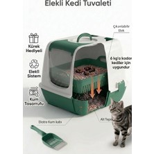 Flex Elekli Kedi Tuvaleti, 50X37,5X40 Cm, Xl Boy, Kum Küreği Hediyeli