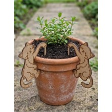 Mu Art Ahşap 20 Adet Ahşap Dekoratif Saksı Süsü - Ham Mdf - Kendin Boya - 7.5 cm