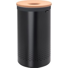 Brabantia 120022 Çamaşır Sepeti 60 Lt Siyah Mantar Kapak