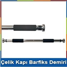 Macgon Barfiks Demiri Aleti Chrome Metal 62-100 cm Sünger Kapı Barfiks 1 Adet Fitness Egzersiz