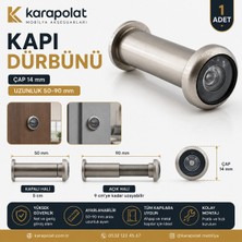 Karapolat Kapı Dürbünü 14 mm Ayarlanabilir 50-90 mm Saten Nikel