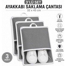 Melisa Tekstil 3'lü Ayakkabı Saklama Çantası Valiz Içi Düzenleyici Organizer Seti 32X45 cm