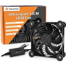 Mucize 120 mm USB Fan, Ultra Sessiz, USB Fan, 5 V, L/m/h 3 Derece Hız Kontrolörü, Yüksek Hava Akışı Soğutma Fanı, Yönlendirici, Modem Alıcısı, Dvr Playstation Tv Kutusu Için
