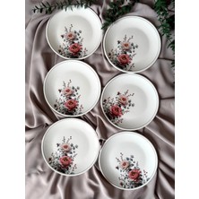 Hooly Home Hasbahçe Model 6 Adet 20 cm Servis/ Pasta Tabağı