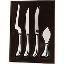 Sambonet 52550 °C91 Living Peynir Bıçağı 4-Parçalı Set, Paslanmaz Çelik 18 x 10 cm