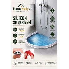 Btm Home 2 Metre Yapışkanlı Su Bariyeri Silikon Sızdırmazlık ve Izolasyon Bandı Duş, Kapı Eşiği, Tezgah Üstü