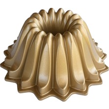 Nordicware Kek Kalıbı Pasta Kalıbı-Lotus, Alüminyum, Altın, 21,6 x 21,6 x 9,5 cm