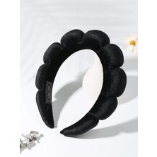 RubiBes Jewelry Rubibes Siyah Spa Saç Bandı Havlu Taç