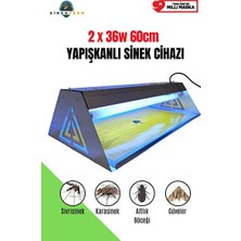 Byanes Elektrikli Yapışkan Levhalı Sinek Öldürücü 2X36W 60CM Sinek Cihazı Sinek Tutucu Yapışkanlı Yakalama