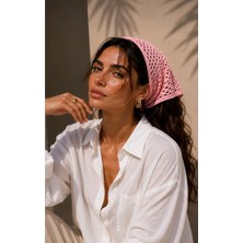 Tua İpek Bohem Fileli Örgü Kadın Bandana Yazlık Delikli Triko Saç Bandanası Plaj Uyumlu