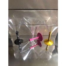 AyrStore Kristal Mika Şeffaf Ayaklı Kokteyl ve Martini Bardağı 6 Lı