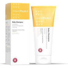 Mamaaura Baby Shampoo, Yenidoğanlar Için Nazik Temizleyici, Göz Çevresine Uygun ve Konak Görünümünü Azaltmaya Yardımcı Bebek Şampuanı, 200 ml