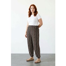 Stil Diva Etnik Desenli Cepli Pantolon