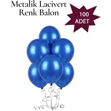 Lotus Party Metalik Lacivert Renk Balon - Lacivert Renk Balon  100 Adet