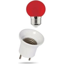Duy Fişli + 15W E-27 Duylu Renkli Gece Lambası Ampulu Kırmızı Işık