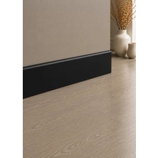 İnan Yapı Laminant Parke Süpürgelik Düz F Model 8 cm Siyah