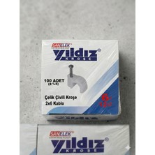 Cesaa Elektrik Yıldız Altı Numara Çelik Çivili Kroşe Çivi 6 N