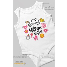Morivo Kids Uçtu Uçtu 40\'ım Uçtu Sıfır Kol Bebek Zıbını %100 Pamuk