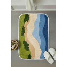Zevahir Mobilya Dekorasyon Modern Kaymaz Taban Banyo Paspası 60X40 cm - Lavabo, Duş, Klozet Önü ve Abdest Için Yumuşak Dokulu Çok Amaçlı Paspas