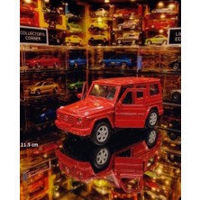 Oyuncak Sahili Mercedes Benz G500 Model Jip 11.5 cm Diecast Orjnal Lisanslı G63 Metal Araba Çekbırak Kapı Açılır G65 Kırmızı