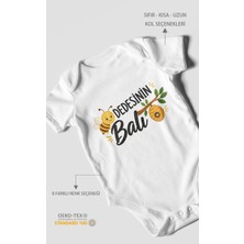 Morivo Kids Dedesinin Balı Kısa Kollu Bebek Body %100 Pamuk