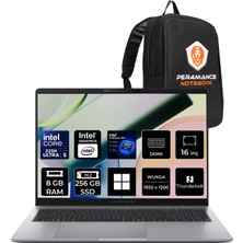 Asus Expertbook P3 G1 Core Ultra 5 225H 8gb Ram 256GB SSD 16" Fhd+ WIN11 Pro P3606U516512G1DP401 Notebook + Per4 Çanta