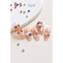 Misyul Tırnak Süsleme Renkli Çiçek Charm Seti, Nail Art Tırnak Süslemesi
